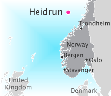 Карта расположения нефтегазового месторождения Heidrun