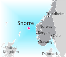 Карта расположения нефтегазового месторождения Snorre